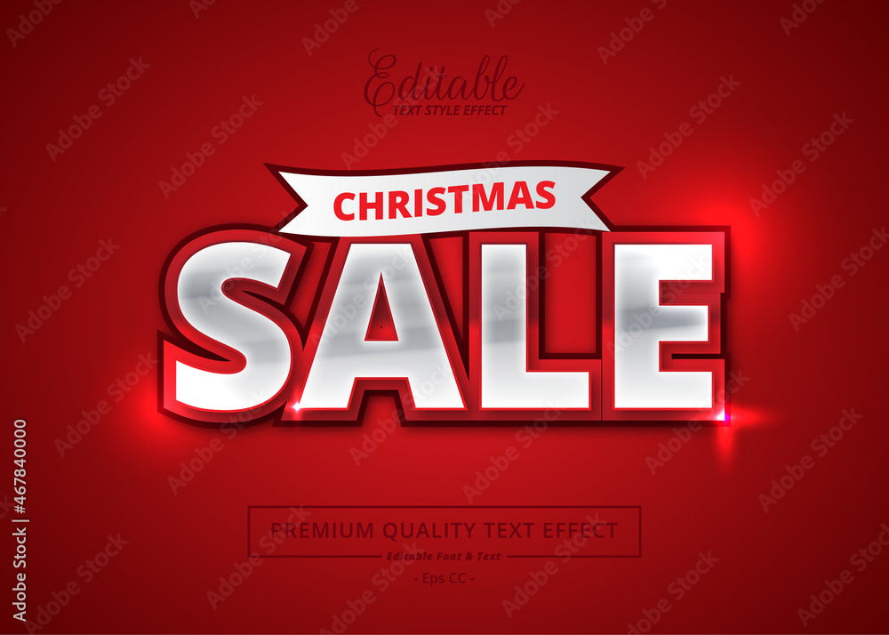 Christmas Sale Text Style Effect