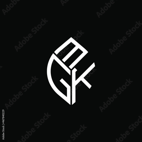 MGK letter logo creative design. MGK unique design
 photo