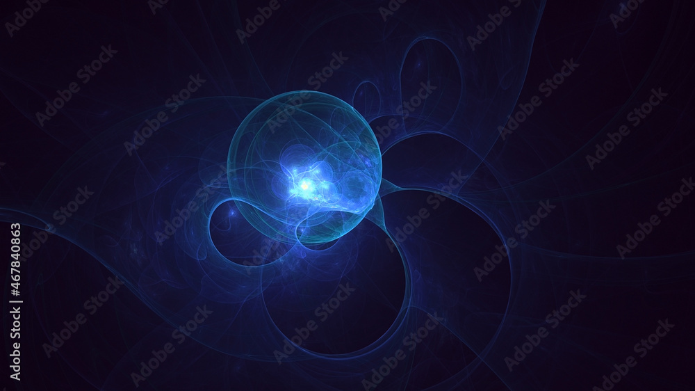Fototapeta premium 3D rendering abstract multicolor fractal light background