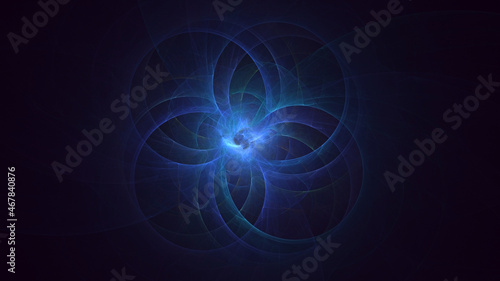Wallpaper Mural 3D rendering abstract colorful fractal light background Torontodigital.ca