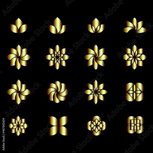 set of retro premium vintage frame ornament decoration logo design vector template