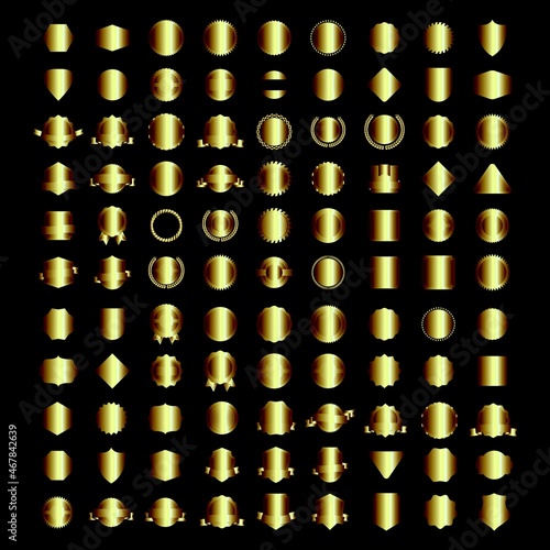 set of premium retro vintage badge logo design vector template