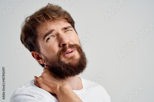 emotional man pain in the neck health problems massage therapy studio treatment