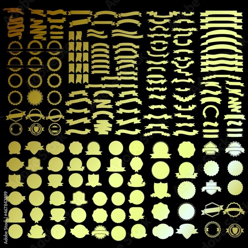 set of premium retro vintage badge logo design vector template