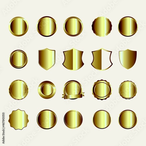 set of retro premium vintage badge logo design vector