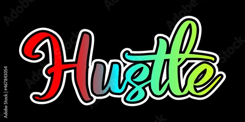 graphic design vector, hustle t-shirt
