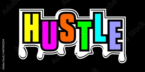 graphic design vector, hustle t-shirt
