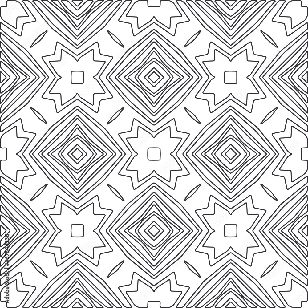 Repeating geometric tiles from striped elements.Modern geometric background with abstract shapes.Monochromatic Repeating Patterns.abstract texture.black and white striped ornament for design.