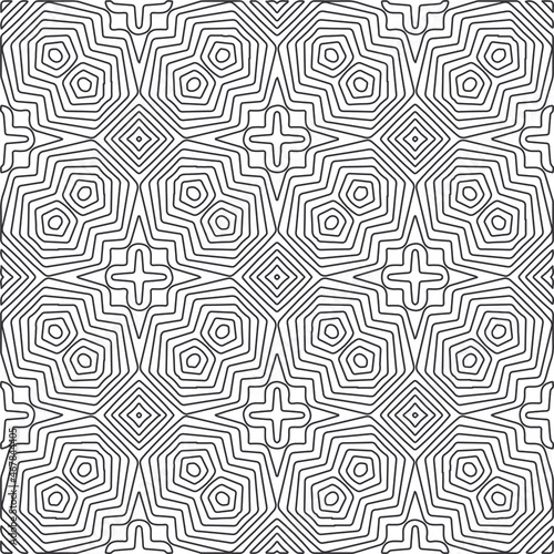 Repeating geometric tiles from striped elements.Modern geometric background with abstract shapes.Monochromatic Repeating Patterns.Endless abstract texture.black and white striped ornament for design.