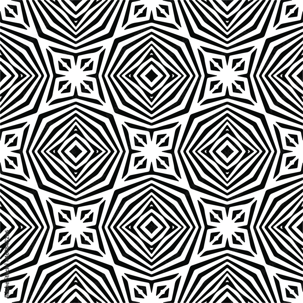 Vector geometric seamless pattern.Modern geometric background with abstract shapes.Monochromatic Repeating Patterns.Endless abstract texture.black and white ornament for design. Vector geometric seamless pattern.Modern geometric background with abstract shapes.Monochromatic Repeating Patterns.Endless abstract texture.black and white ornament for design.
