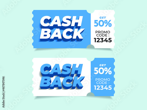 3d illustrations. cash back  sale banner vector template.
