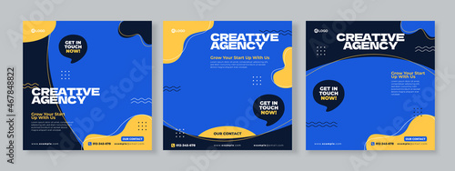 studio banner social media pack template premium
