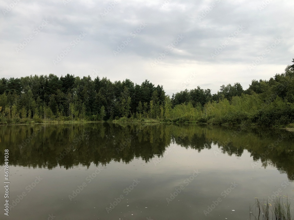 black lake zelenograd cloudy day