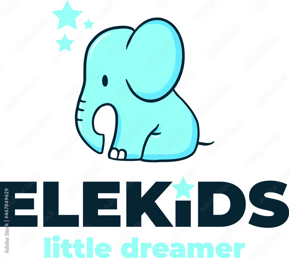Obraz premium elephant cute logo