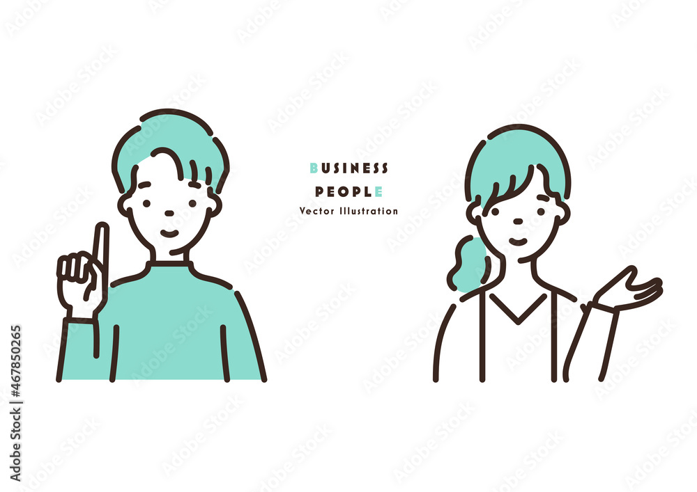 クリエイティブな職業のビジネスパーソンのイラスト 提案 案内 - Business person illustration set.Suggestions and guidance. クリエイティブな職業のビジネスパーソンのイラスト 提案 案内 - Business person illustration set.Suggestions and guidance.