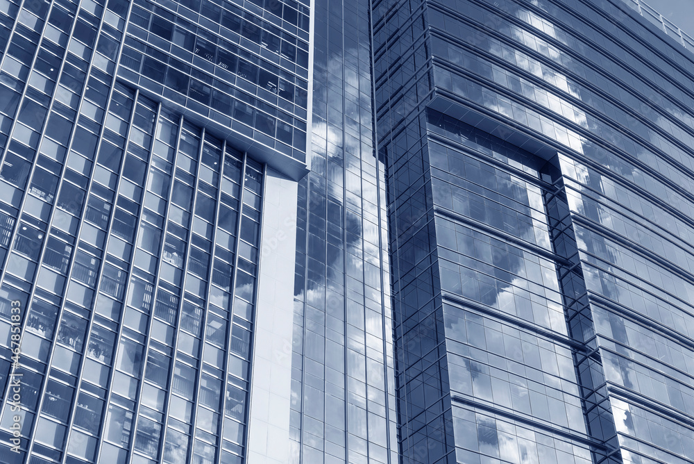 Fototapeta premium Exterior of modern architecture. Building abstract background