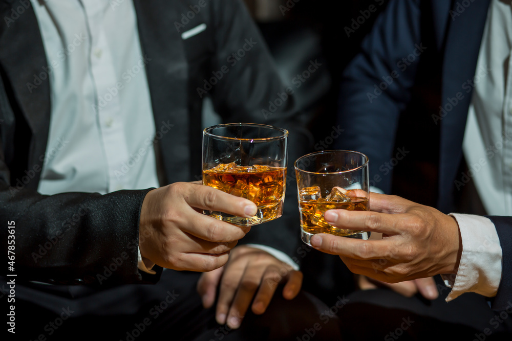 whiskey, for a friendly party in a bar or a restaurant.