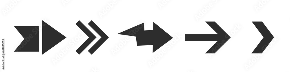 Arrows black set icons. Arrow collection. Modern simple arrows. Arrows black set icons. Arrow collection. Modern simple arrows.