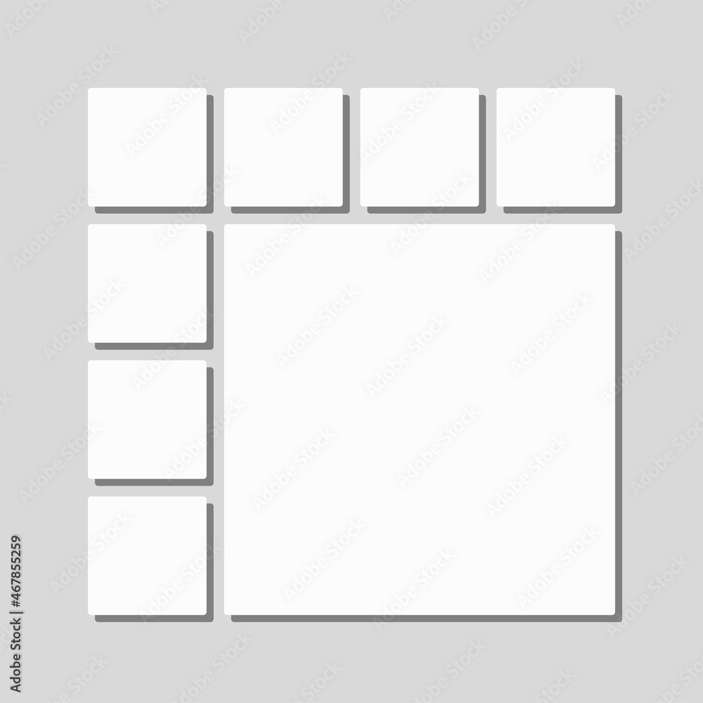 Template collage of eight frames, images, photo Template collage of eight frames, images, photo