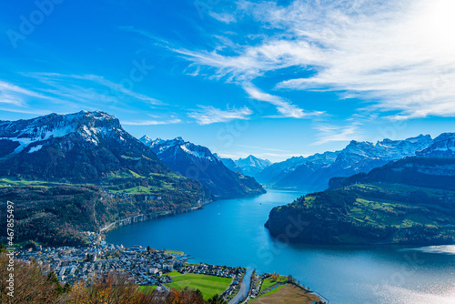 Switzerland lake and mountains