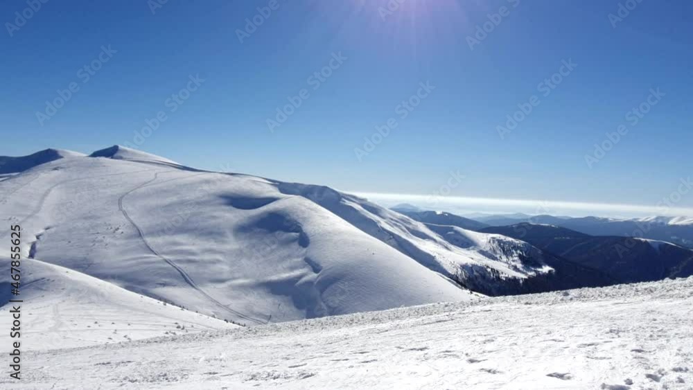 panoramic view from the top of snowed mountain panoramic view from the top of snowed mountain
