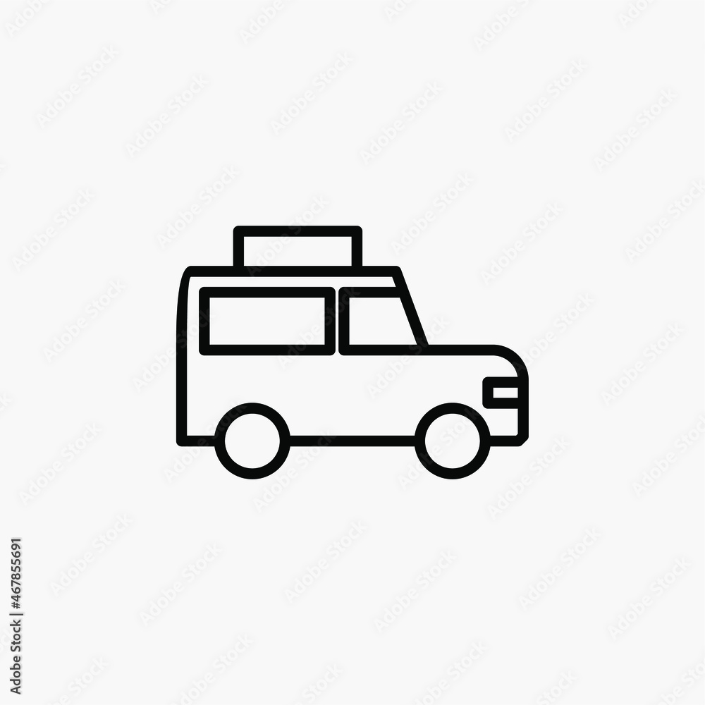 Cab, taxi line icon design concept