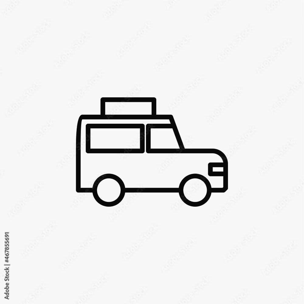 Cab, taxi line icon design concept Cab, taxi line icon design concept