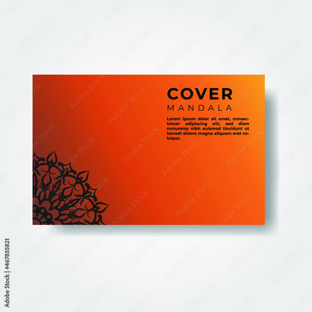 Fototapeta premium cover template with mandala flower.