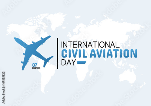 vector graphic of International civil aviation day good for International civil aviation day celebration. flat design. flyer design.flat illustration.