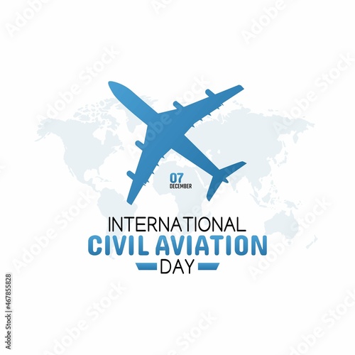 vector graphic of International civil aviation day good for International civil aviation day celebration. flat design. flyer design.flat illustration.
