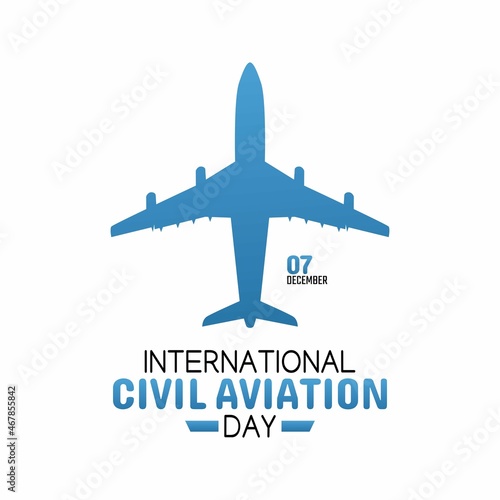 vector graphic of International civil aviation day good for International civil aviation day celebration. flat design. flyer design.flat illustration.