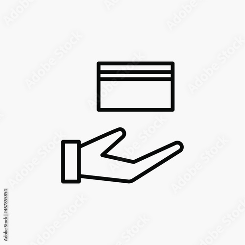 Credit card line icon design concept