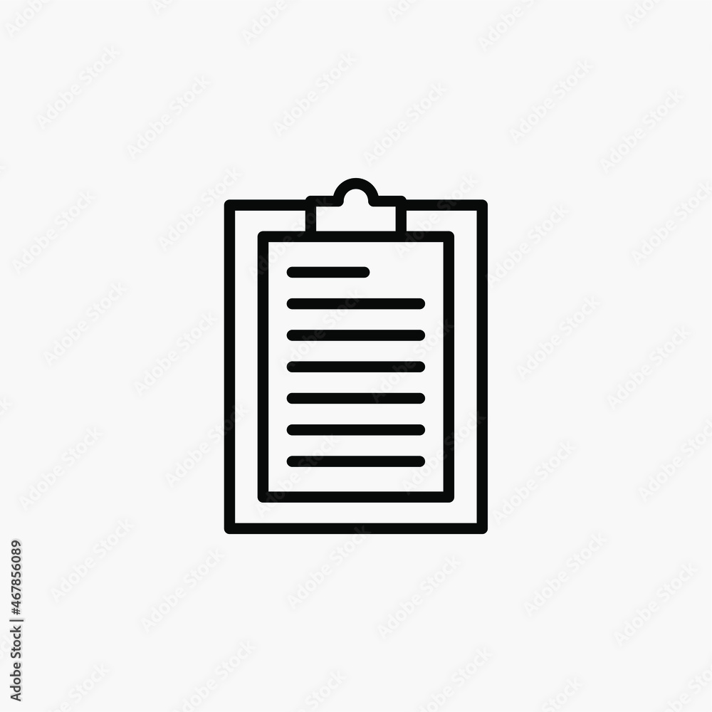 Notes, memo line icon design concept Notes, memo line icon design concept