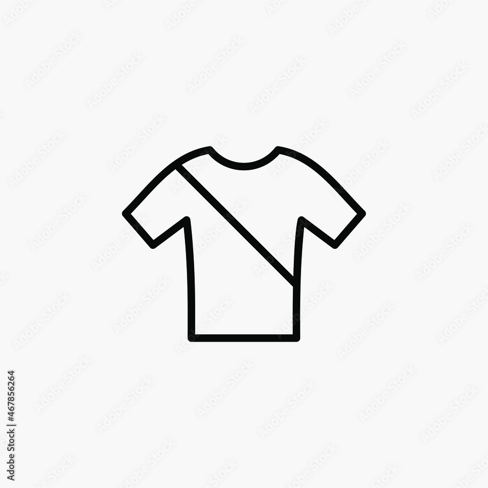 Shirt line icon design concept Shirt line icon design concept