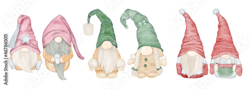 Christmas set of 6 gnomes