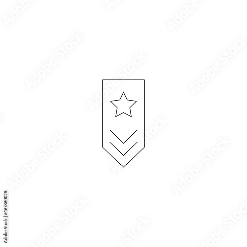 Free Download Military concept. Single premium pictogram perfect for logos, mobile apps, online shops and web sites. Vector symbol of epaulette isolated on white background - GFXLoad