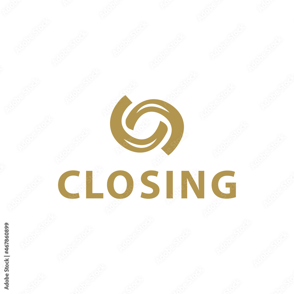 Closing Logo Design Leter cc Simple