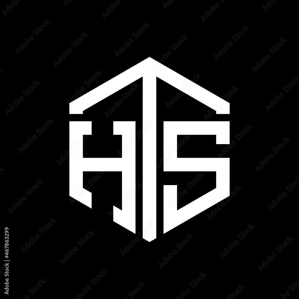 HTS letter logo design on black background.HTS creative initials letter logo concept.HTS letter ...