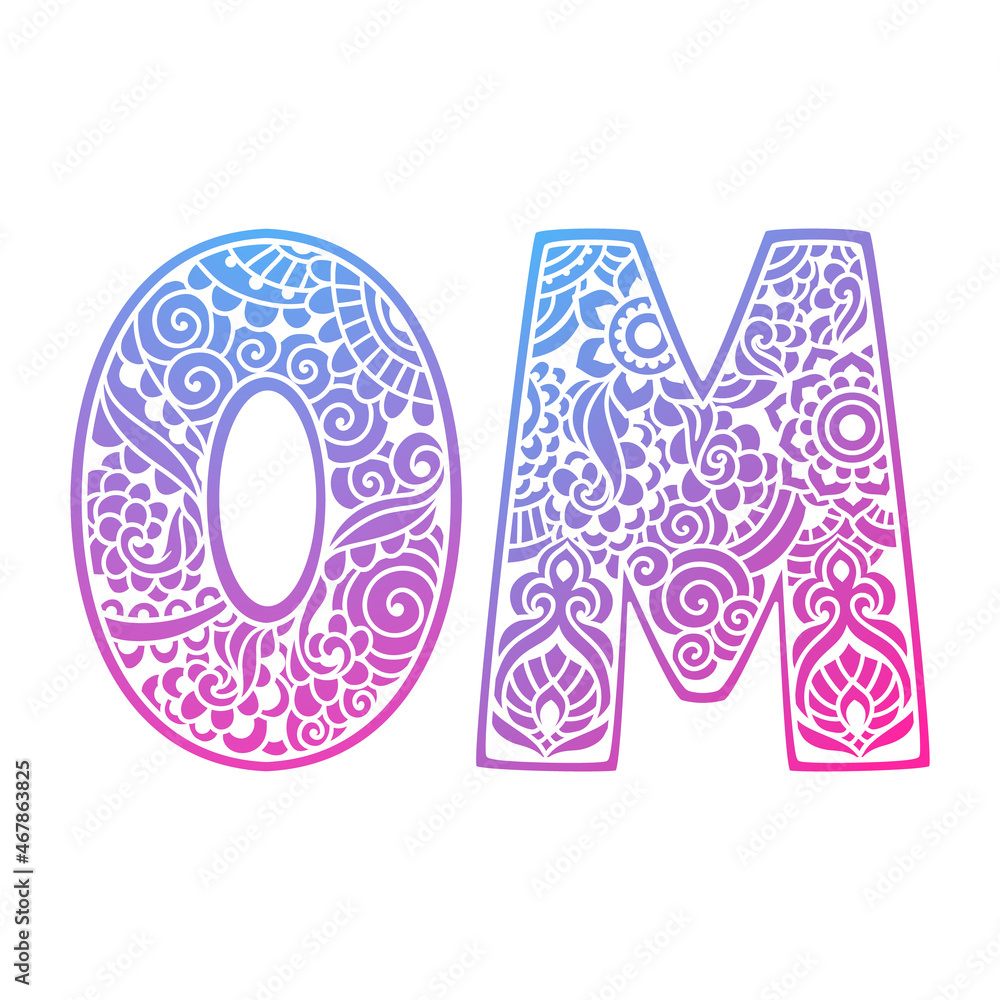 Om yoga logo esoteric art. Vector illustration. Design, hand drawn zenart Om yoga logo esoteric art. Vector illustration. Design, hand drawn zenart