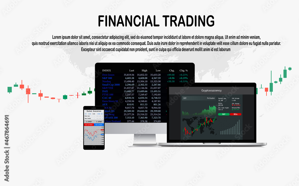 World Market trade. Investment on stock market, forex and cryptocurrency platform. World Market trade. Investment on stock market, forex and cryptocurrency platform.