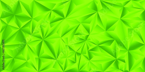 Light green triangles. Geometric abstract polygonal background. Vector illustration.