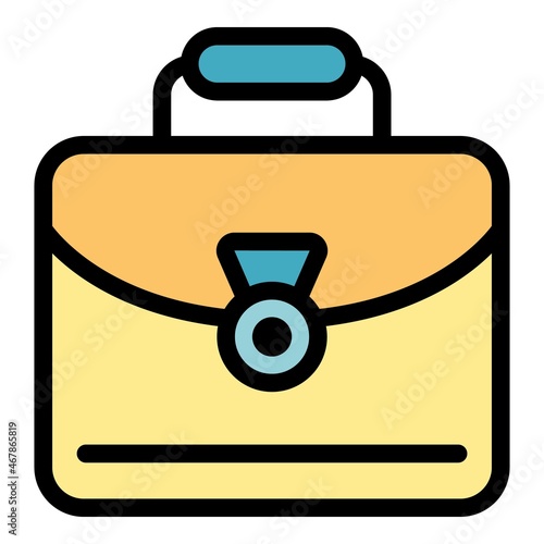 Adaptation manager case icon. Outline adaptation manager case vector icon color flat isolated