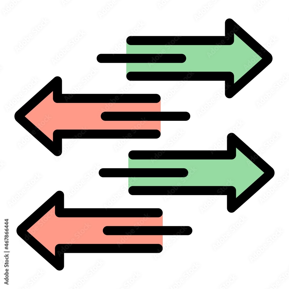 Development adaptation icon. Outline development adaptation vector icon color flat isolated Development adaptation icon. Outline development adaptation vector icon color flat isolated