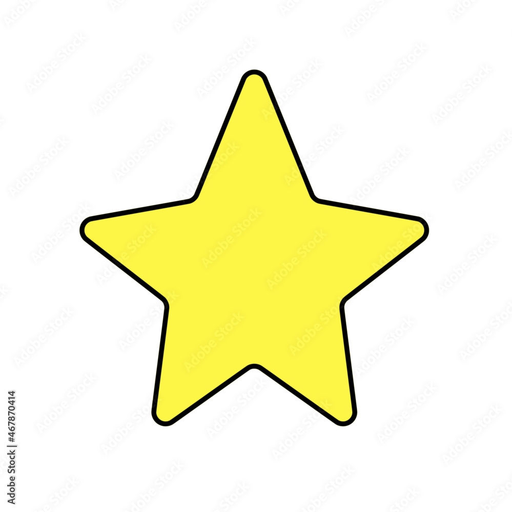 Abstract color star as line drawing on white background. Vector Abstract color star as line drawing on white background. Vector