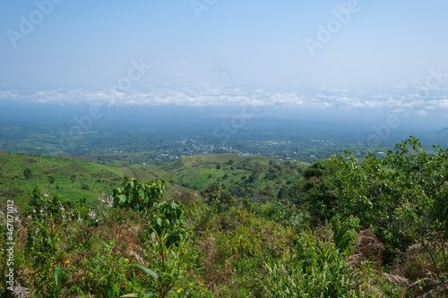 Paysages dans la campagne du mont Manengoubas au Cameroun