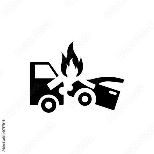 Accident collision vehicle icon