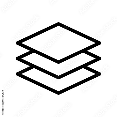 Layers Outline Vector Icon Design