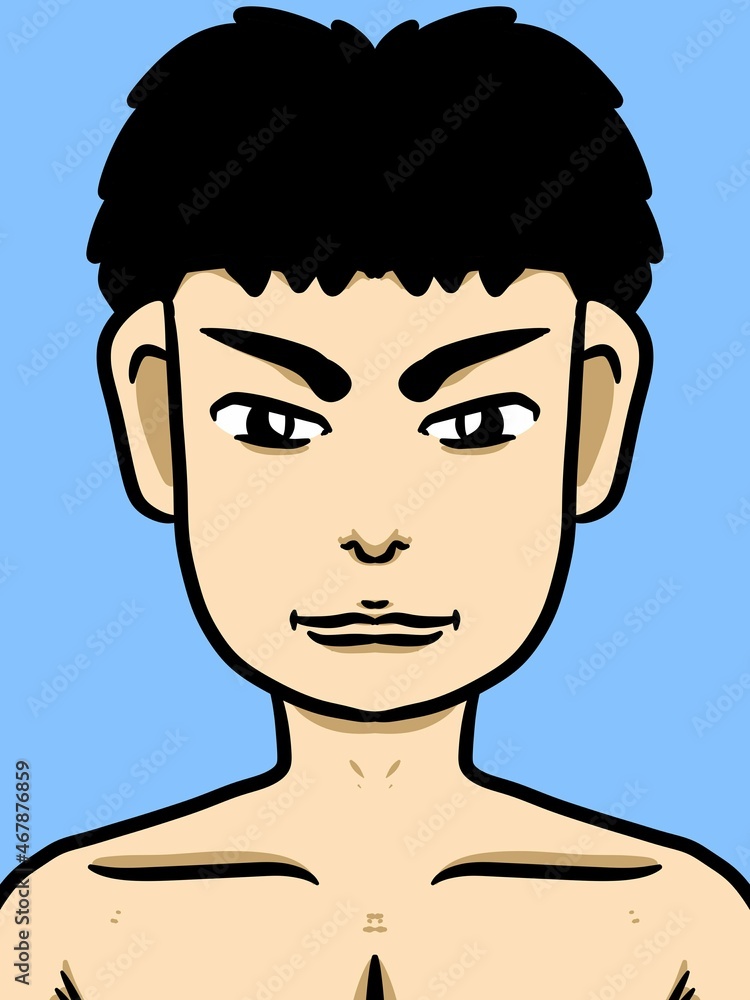 cute man cartoon on blue background cute man cartoon on blue background
