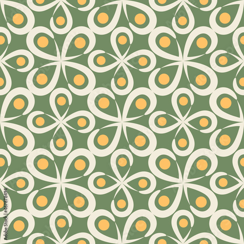 Islamic pattern. Arabic, indian, japanese motifs. Mandala seamless pattern. Ramadan kareem and Hari Raya background. Ethnic bohemian background. Abstract flower. Vector illustration