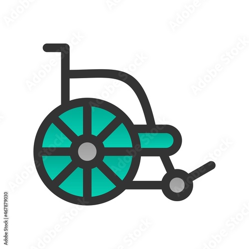 Wheelchair Filled Gradient Vector Icon Design